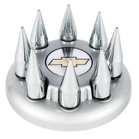 Chrome Spike Hubcap Nut Cover For 1999-2018 Chevy & GMC Full Size Truck (Push-on)