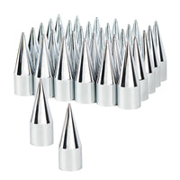 Chrome Spike Hubcap Nut Cover For 1999-2018 Chevy & GMC 2500 & 3500 Push-on - (60 ct.)