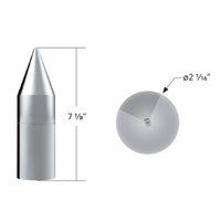 United Pacific - 33mm X 7-1/8" Chrome Plastic Tall Spike Nut Cover (Thread-On)