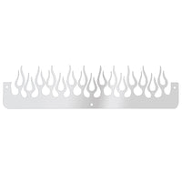 United Pacific - 24" Chrome Flame Bottom Mud Flap Plate (Bolt Thru)