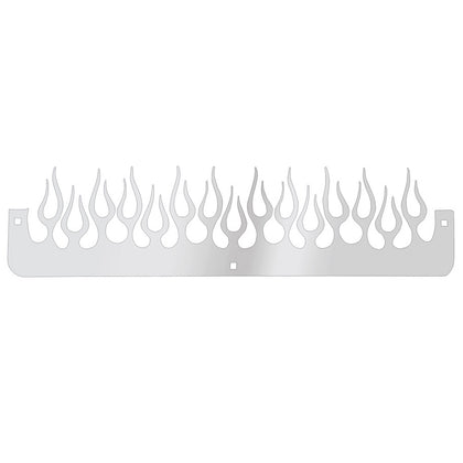 United Pacific - 24" Chrome Flame Bottom Mud Flap Plate (Bolt Thru)