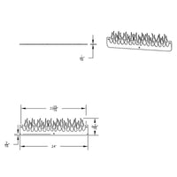 United Pacific - 24" Chrome Flame Bottom Mud Flap Plate (Bolt Thru)