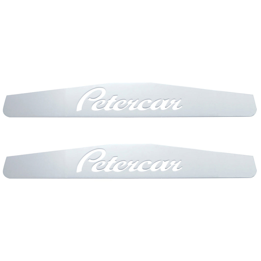 4" X 24" Chrome Petercar Bottom Mud Flap Plate (Welded Stud)