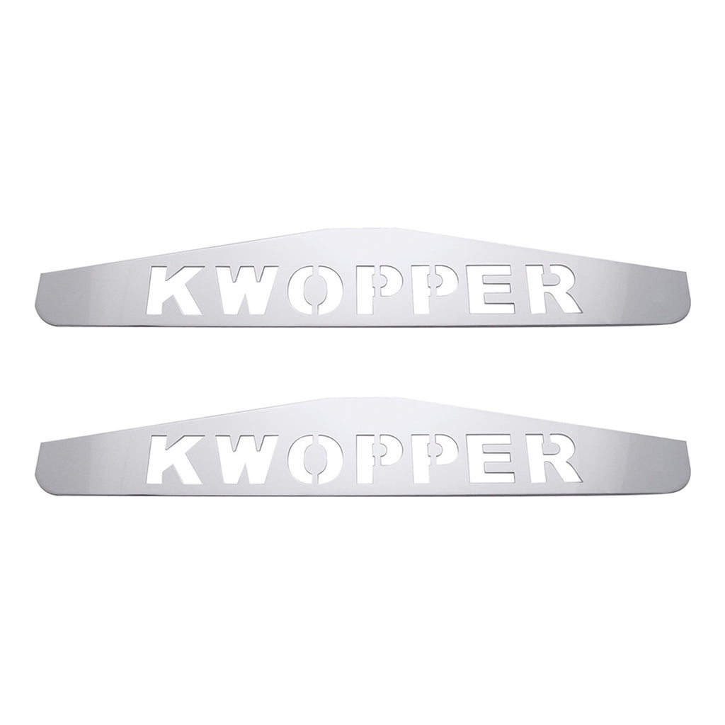 4" X 24" Chrome Kwopper Bottom Mud Flap Plate (Welded Stud)