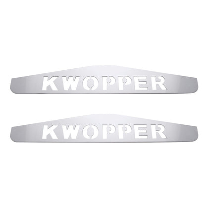 4" X 24" Chrome Kwopper Bottom Mud Flap Plate (Welded Stud)