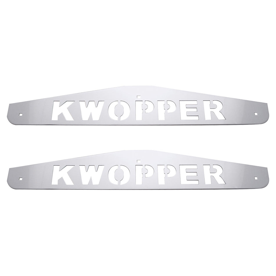 United Pacific - 4" X 24" Chrome Kwopper Bottom Mud Flap Plate (Bolt Thru)