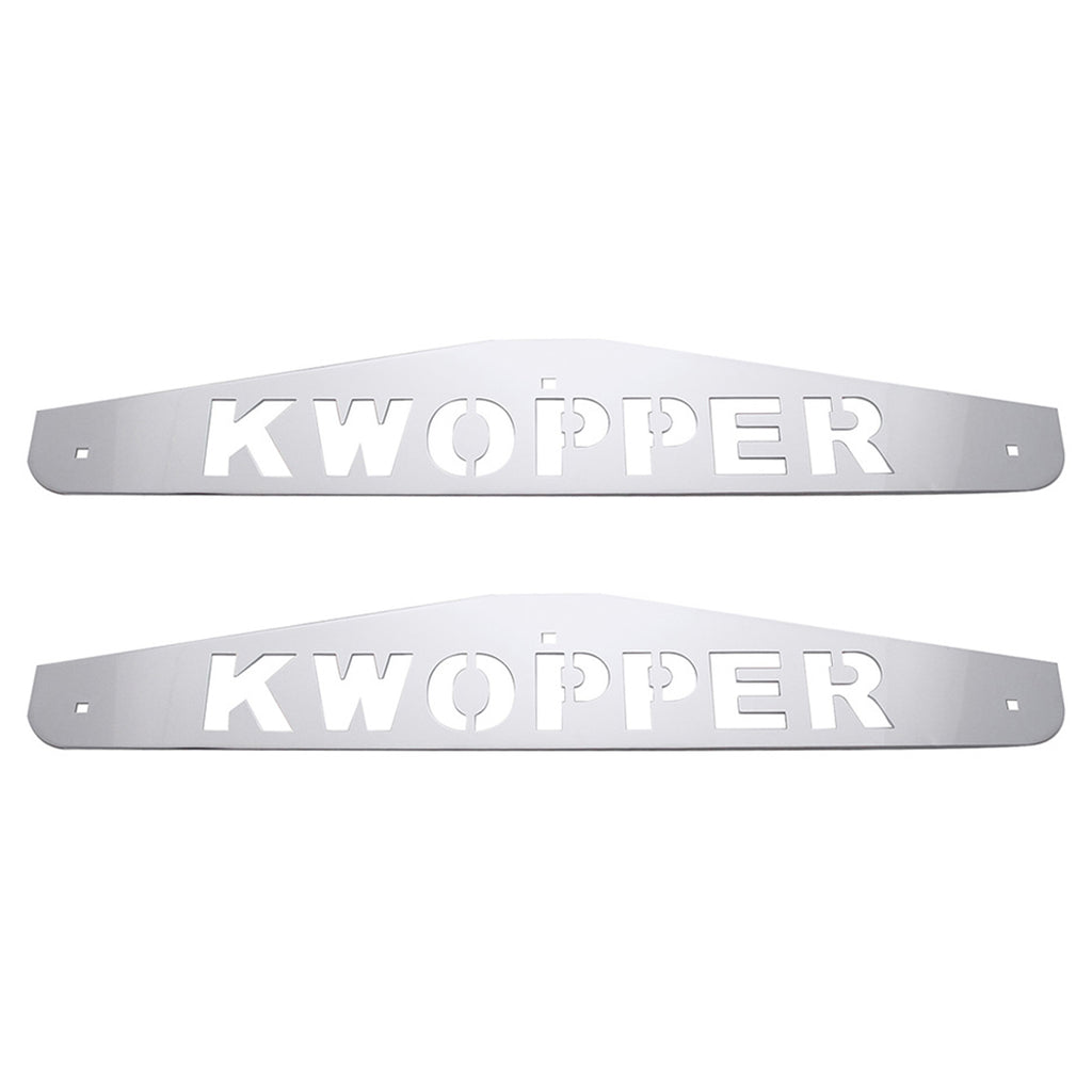 United Pacific - 4" X 24" Chrome Kwopper Bottom Mud Flap Plate (Bolt Thru)