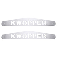 United Pacific - 4" X 24" Chrome Kwopper Bottom Mud Flap Plate (Bolt Thru)