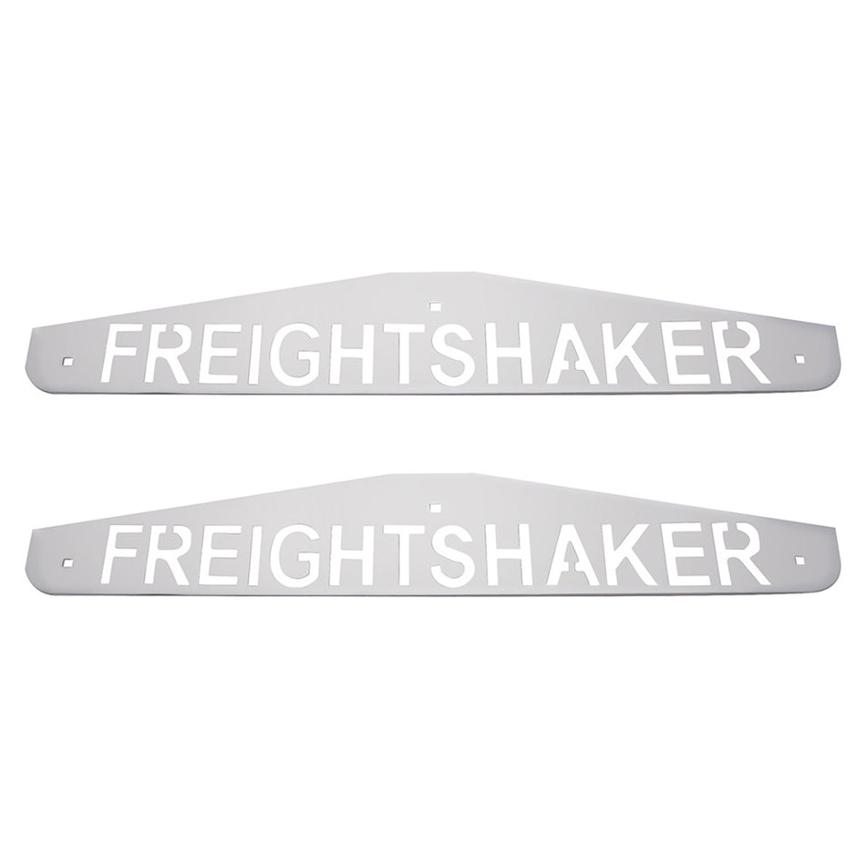 United Pacific - 4" X 24" Chrome Freightshaker Bottom Mud Flap Plate (Bolt Thru)