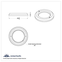 United Pacific - 2" Light Chrome Bezel