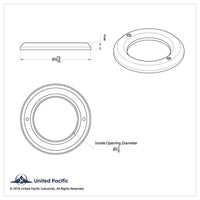 United Pacific - 2-1/2" Light Chrome Bezel