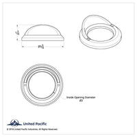 United Pacific -2" Light Bezel With Visor
