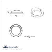 United Pacific - 4" Light Bezel With Visor