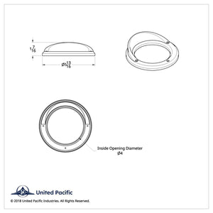 United Pacific - 4" Light Bezel With Visor