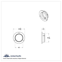 United Pacific - 2" Gray Plastic Mounting Bezel