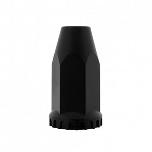 United Pacific - 33mm X 4" Matte Black Tall Nut Cover With Flange (Thread-On)