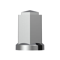 United Pacific - 33mm X 3" Tall Chrome Plastic Hexagon Style Thread-On Nut Cover