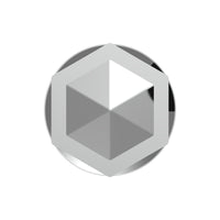 United Pacific - 33mm X 3" Tall Chrome Plastic Hexagon Style Thread-On Nut Cover