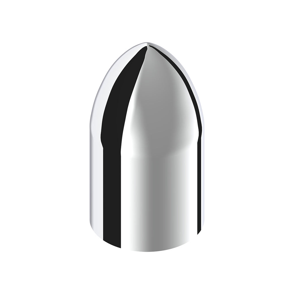 33mm x 3-7/8" Chrome Plastic Bullet Nut Cover (Thread-On) - Sold Individually or 60 ct.