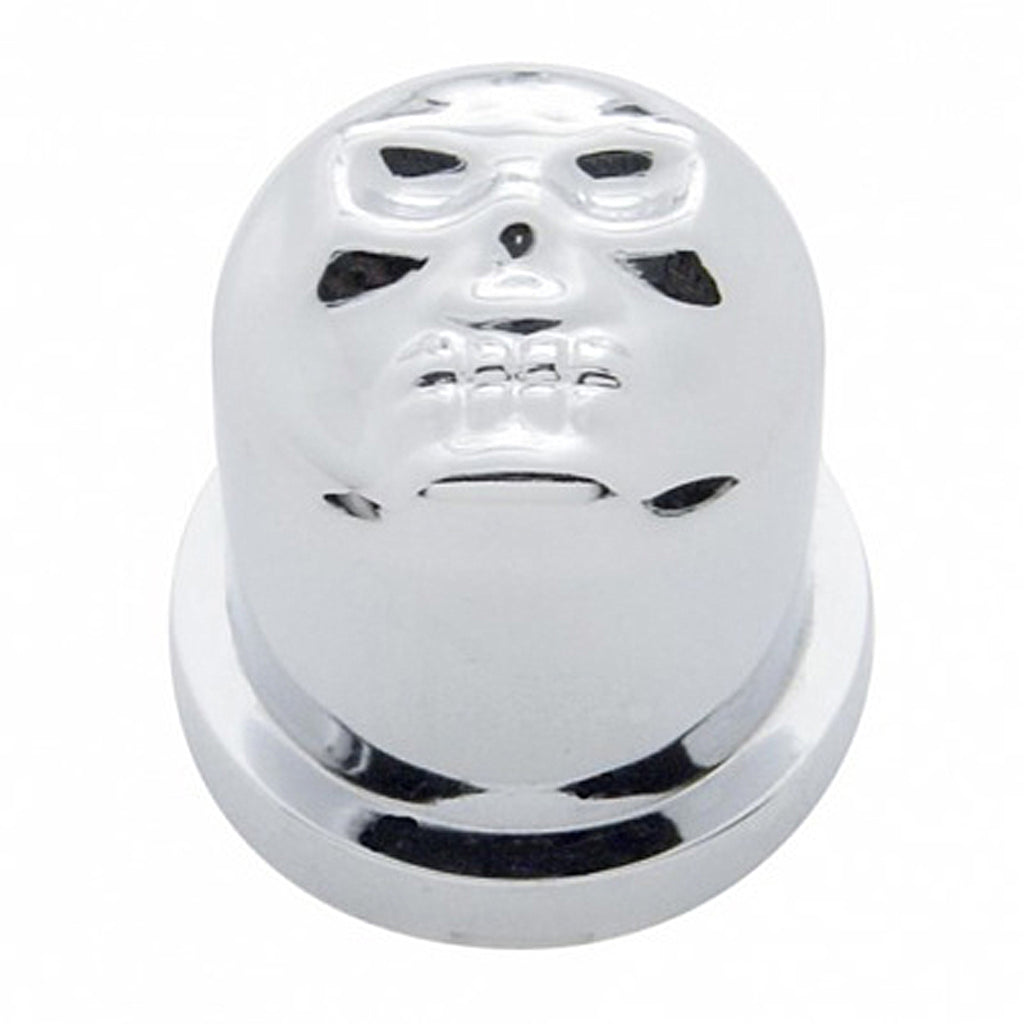 United Pacific - Chrome Plastic Skull Nut Cover, Push-On Style (Variety of Sizes)