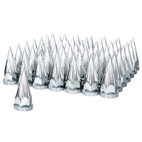 United Pacific - 33mm X 4-3/4" Chrome Plastic Razor Nut Cover With Flange (Thread-On)