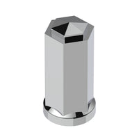 United Pacific - 33mm X 4-1/4" Tall Chrome Plastic Hexagon Style Nut Cover (Thread-On)