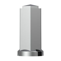 United Pacific - 33mm X 4-1/4" Tall Chrome Plastic Hexagon Style Nut Cover (Thread-On)