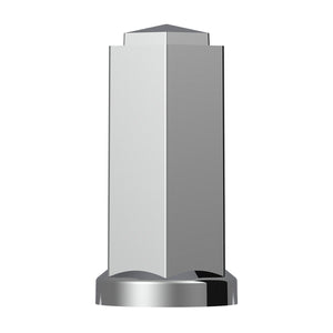 United Pacific - 33mm X 4-1/4" Tall Chrome Plastic Hexagon Style Nut Cover (Thread-On)