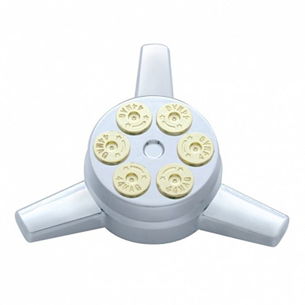 United Pacific - Chrome Plastic Gun Cylinder Hubcap Spinner Only