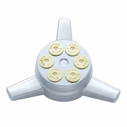 United Pacific - Chrome Plastic Gun Cylinder Hubcap Spinner Only