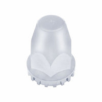 United Pacific - 1-1/2" X 2-3/4" Chrome Plastic Original Nut Cover (Push-On)