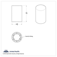 Chrome Cylinder Hubcap Nut Cover For 1999-2018 Chevy & GMC Full Size Truck (Push-on)