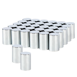 Chrome Cylinder Hubcap Nut Cover For 1999-2018 Chevy & GMC Full Size Truck (Push-on)