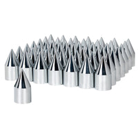 United Pacific - 33mm X 3-1/8" Chrome Plastic Spike Nut Covers (Push-On) - 60 ct.