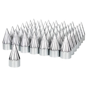 33mm x 4-3/8" Chrome Plastic Razor Nut Cover (Thread-On) - Individually or 60 ct.