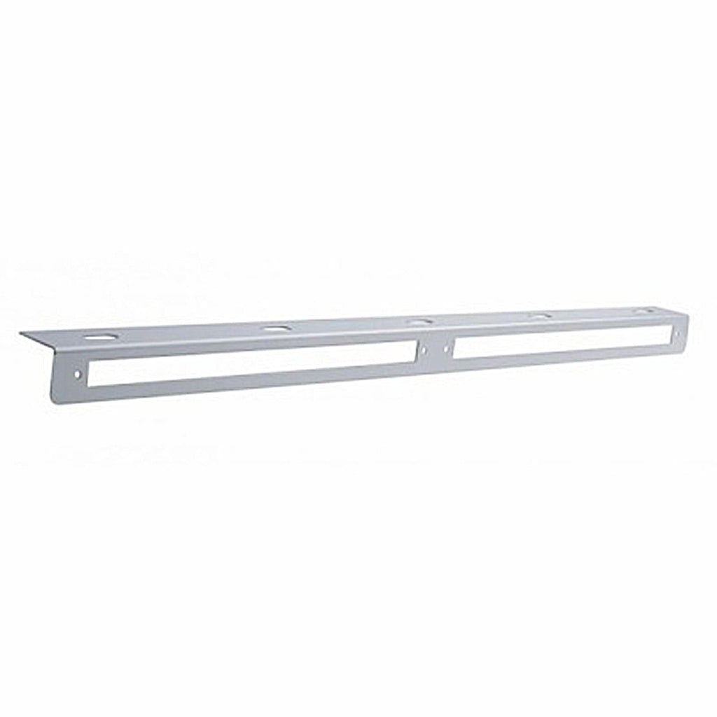 United Pacific - 25-5/16" Stainless Light Bracket With Two 12" Light Bar Cutouts