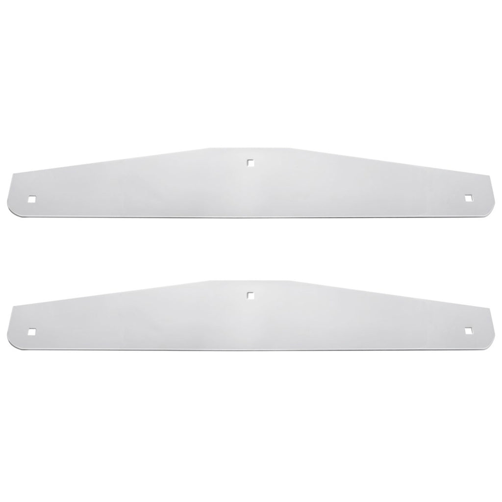 United Pacific - 24" X 4" Stainless Steel Bottom Mud Flap Plates (Bolt Thru)