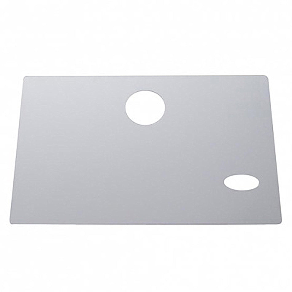 United Pacific - Stainless Glove Box Cover With Oval Cutout For Early Peterbilt