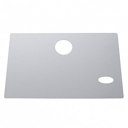 United Pacific - Stainless Glove Box Cover With Oval Cutout For Early Peterbilt