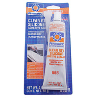 United Pacific - Clear RTV Silicone Sealant Adhesive - 3 Ounce Tube