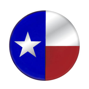 United Pacific - 1-3/4" Round Glossy Sticker - Texas Flag