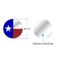 United Pacific - 1-3/4" Round Glossy Sticker - Texas Flag