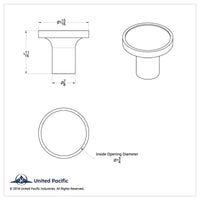 United Pacific - Large Chrome Air Valve Knob Only