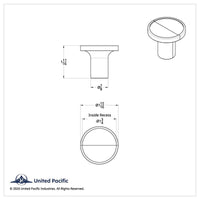 United Pacific - Screw-On Air Valve Knob (Chrome)