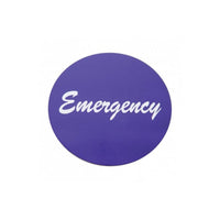 United Pacific - "Emergency" Aluminum Air Valve Knob Sticker Only (Various Colors)