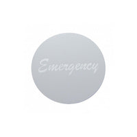 United Pacific - "Emergency" Aluminum Air Valve Knob Sticker Only (Various Colors)