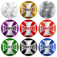 "Tractor" Maltese Cross Air Valve Knob Candy Color Sticker (Various Colors)