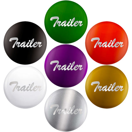 United Pacific - "Trailer" Glossy Air Valve Knob Candy Color Sticker (Various Colors)