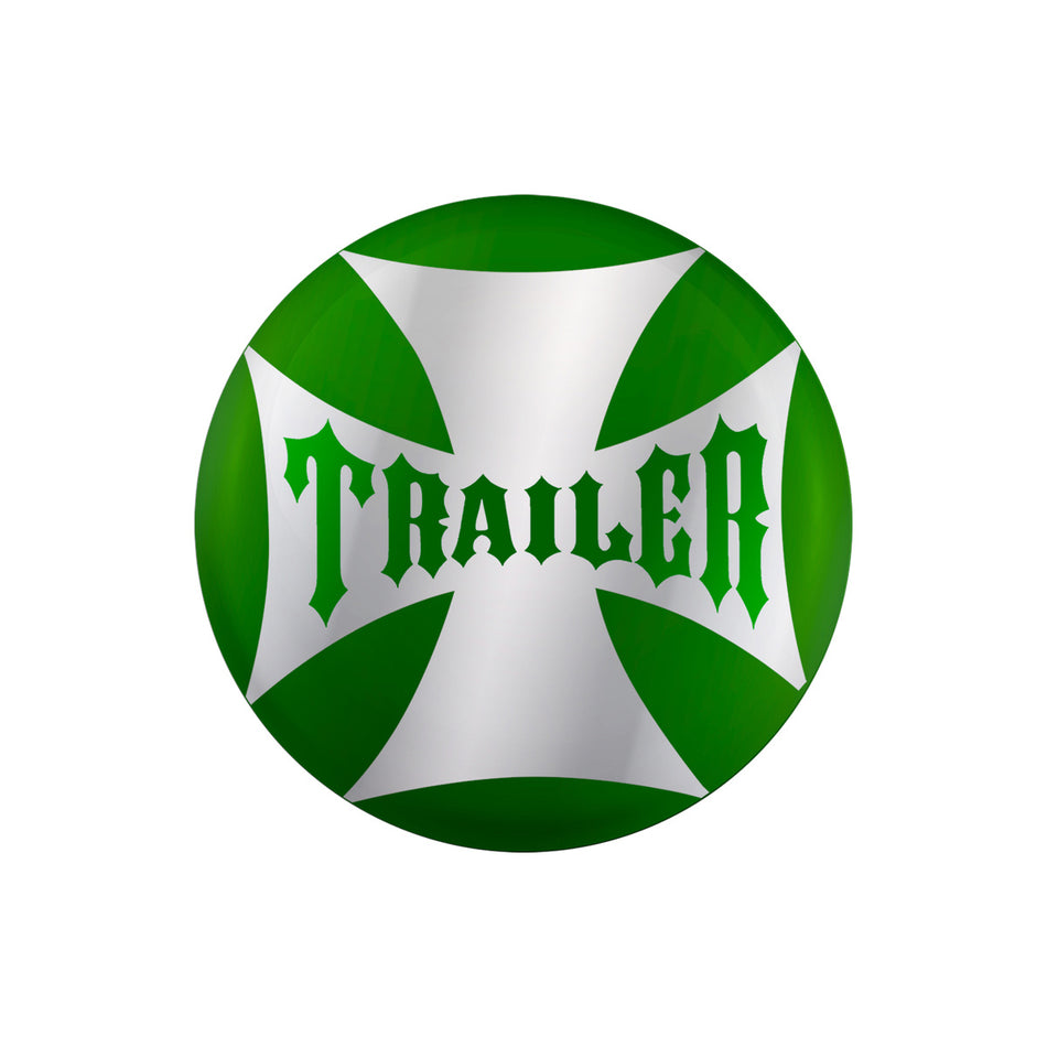 "Trailer" Maltese Cross Air Valve Knob Candy Color Sticker Only (Various Colors)