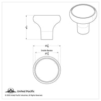 United Pacific - Deluxe Air Valve Knob Only - Indented